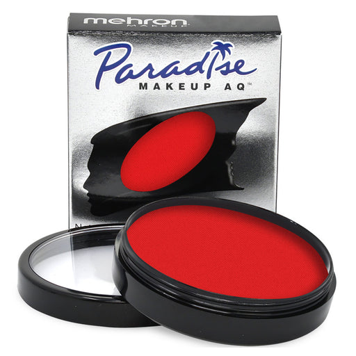 Paradise Face Paint By Mehron | Cosmetic Grade NEON UV GLOW - (Red) VULCAN  40gr