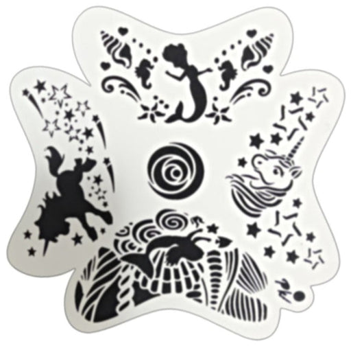 PK | FRISBEE Face Painting Stencil - Mermaids and Unicorns - C5
