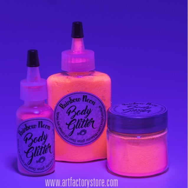 Art Factory | Rainbow Neon Body Glitter Poof - Neon Pink (1/2oz)
