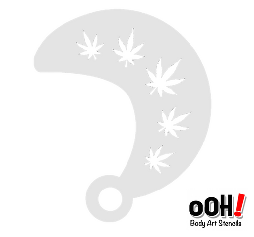 Ooh! Face Painting Stencil | Marijuana Leaves Wrap (W26)