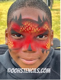 Ooh! Face Painting Stencil | Monster Horn (W09)