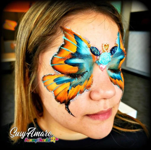 Silly Farm | Face Paint Arty Brush Cake 28gr - EZ (Easy) Strokes by Susy Amaro - Pumpkin Orange #43