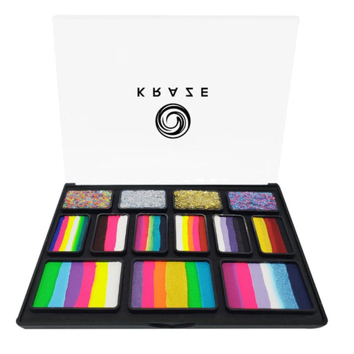Kraze FX Paints | Jacqueline Howe - PAINT & SPARKLE PALETTE - 10gr & 20gr Split Cakes & Glitters Creams (SFX - Non Cosmetic)