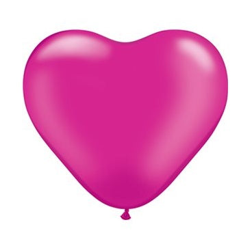 Qualatex Balloons | 6" HEART Pearl Magenta - 100ct