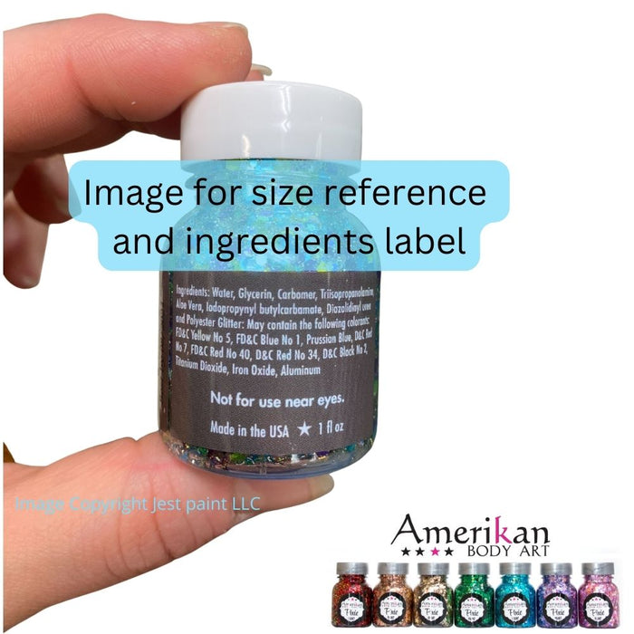 Pixie Paint Face Paint Glitter Gel - Mardi Gras - Small 1oz