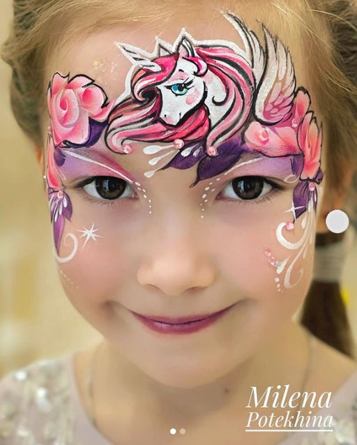 MILENA STENCILS | Face Painting Stencil -  (Flowing Mane Unicorn Set)  D40