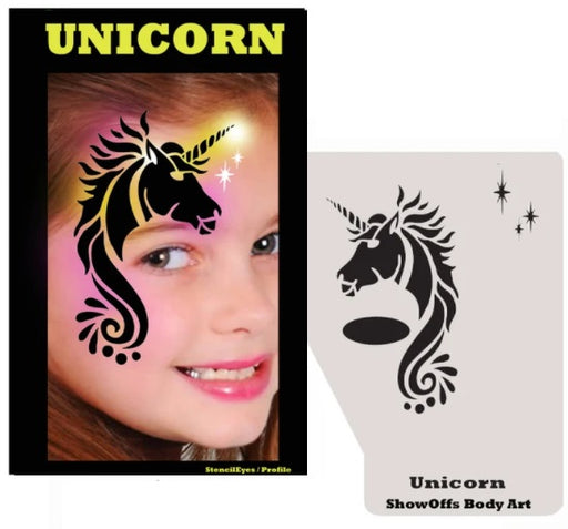 Stencil Eyes / Profiles - Face Painting Stencil - UNICORN