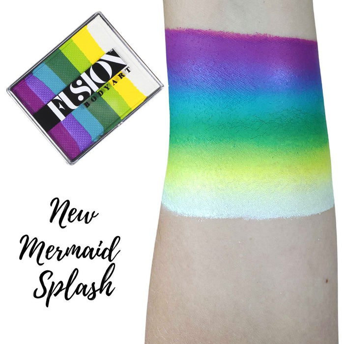 Fusion Body Art Face Paint - Rainbow Cake | NEW Mermaid Splash (no neons) 50gr by Jest Paint