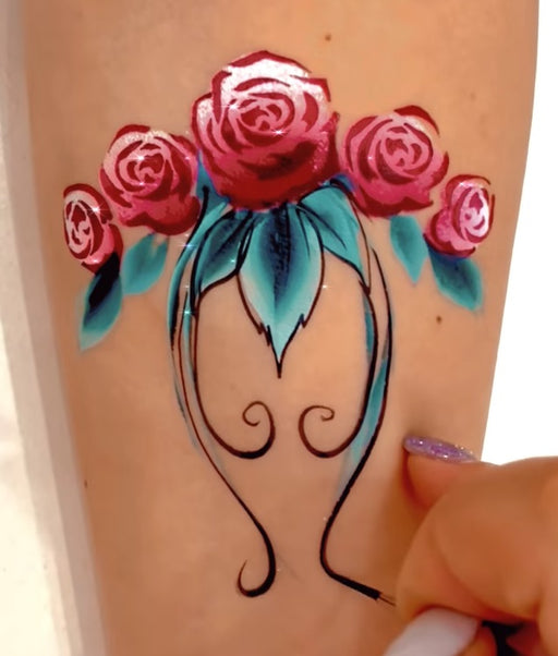 MILENA STENCILS | Face Painting Stencil -  (Crown of Roses)  V2