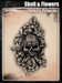 Tattoo Pro | Air Brush Body Painting Stencil - SKULL AND FLOWERS 194