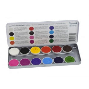 Superstar Face Paint | Face Painting Palette - 12 Color Sparkling Faces Palette by Svetlana Keller