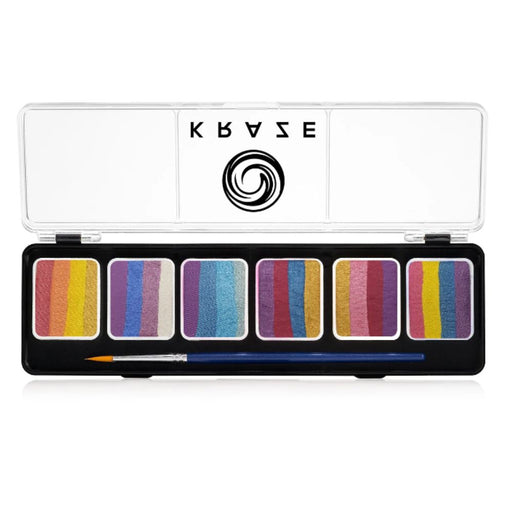 Kraze FX Face Paints | MINI SPLASH GLAM - 6 One Stroke Split Cake Palette (6 gm each)