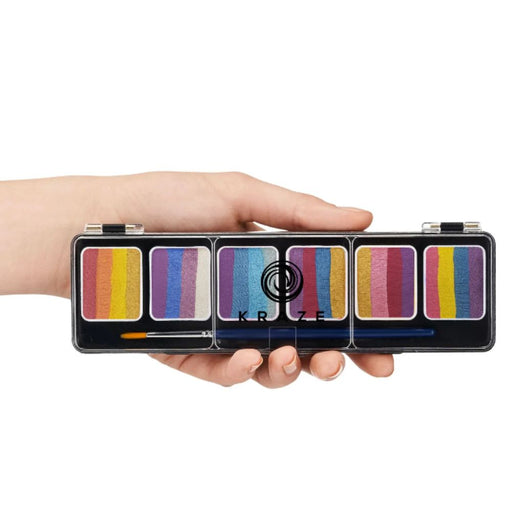 Kraze FX Face Paints | MINI SPLASH GLAM - 6 One Stroke Split Cake Palette (6 gm each)