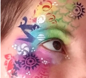 TAP 078 Face Painting Stencil - Candy Party