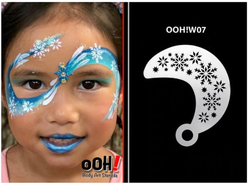 Ooh! Face Painting Stencil | Snowflake Wrap #1 (W07)