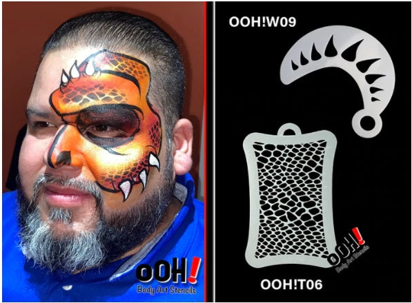 Ooh! Face Painting Stencil | Monster Horn (W09)