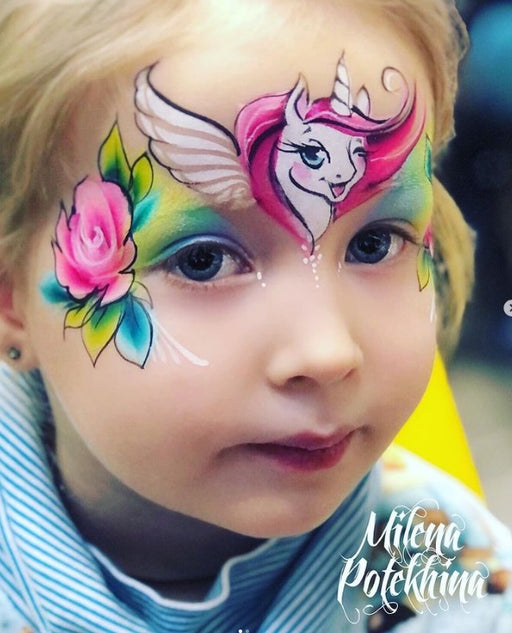 MILENA STENCILS | Face Painting Stencil -  (Winking Unicorn Stencil Set)  D2